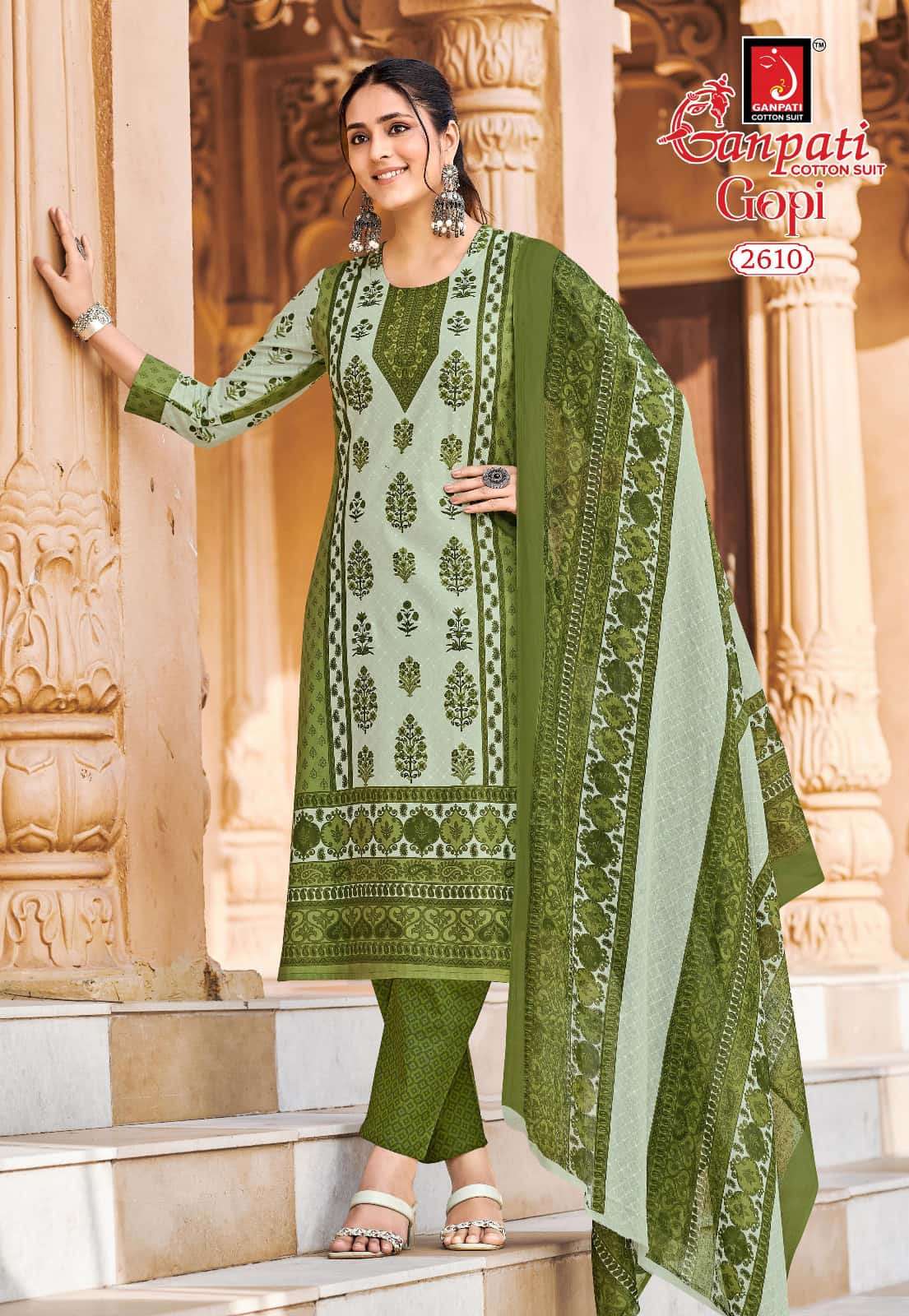 Ganpati Cotton Gopi Vol 15 Cotton Salwar Suit Set