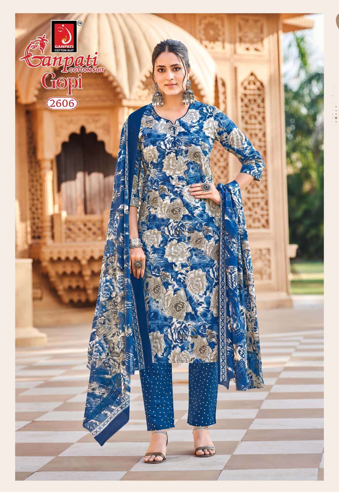 Ganpati Cotton Gopi Vol 15 Cotton Salwar Suit Set