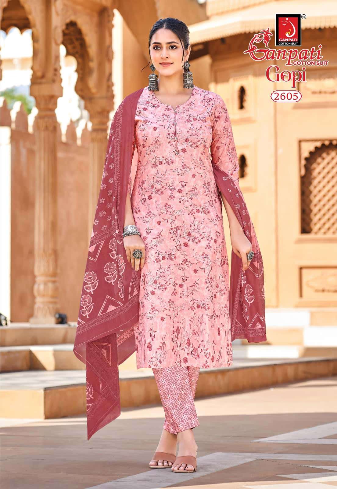 Ganpati Cotton Gopi Vol 15 Cotton Salwar Suit Set