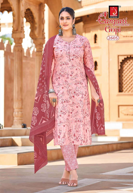 Ganpati Cotton Gopi Vol 15 Cotton Salwar Suit Set