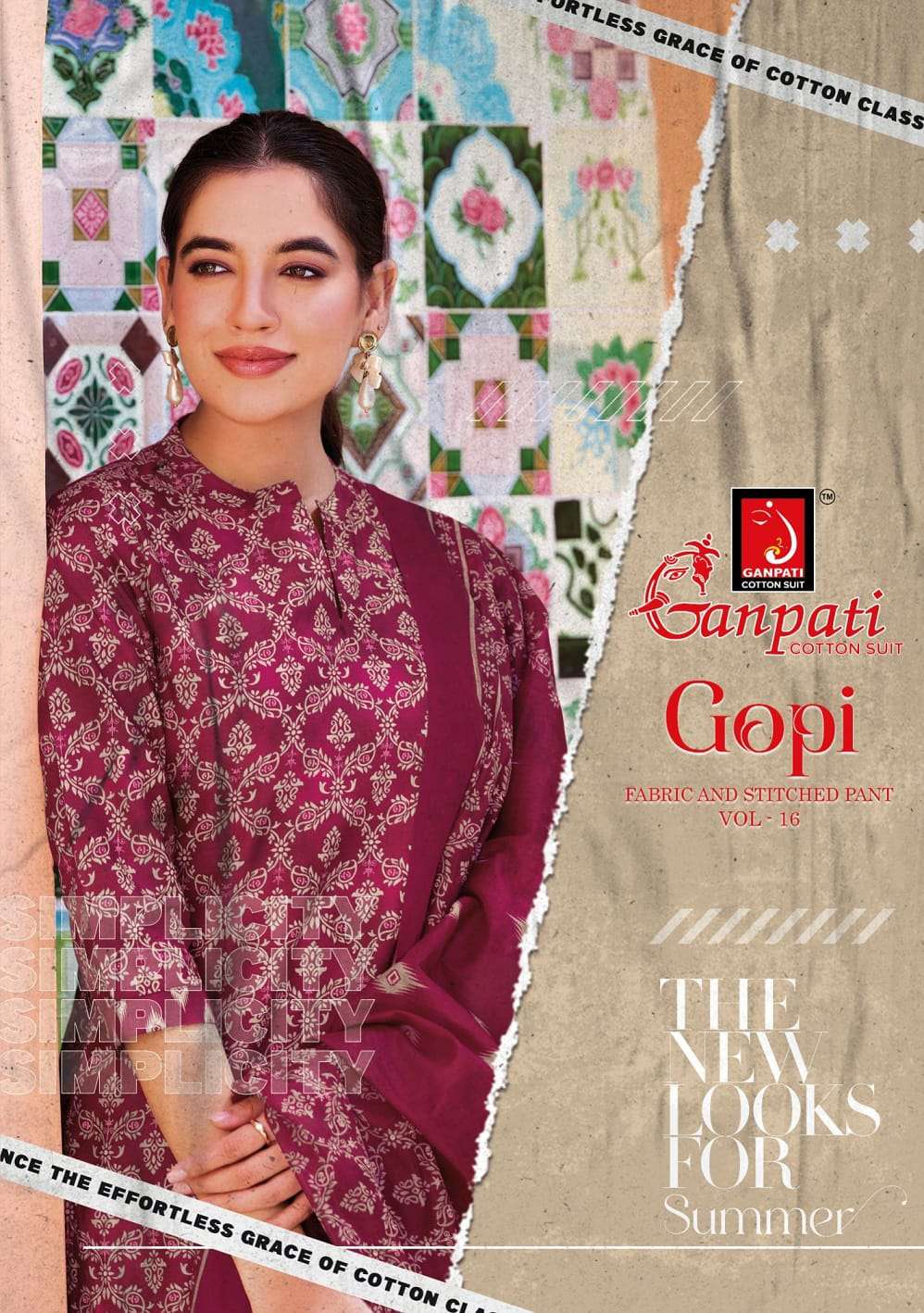 Ganpati Gopi Vol 16 Pure Cotton Kurti Bottom Dupatta Set