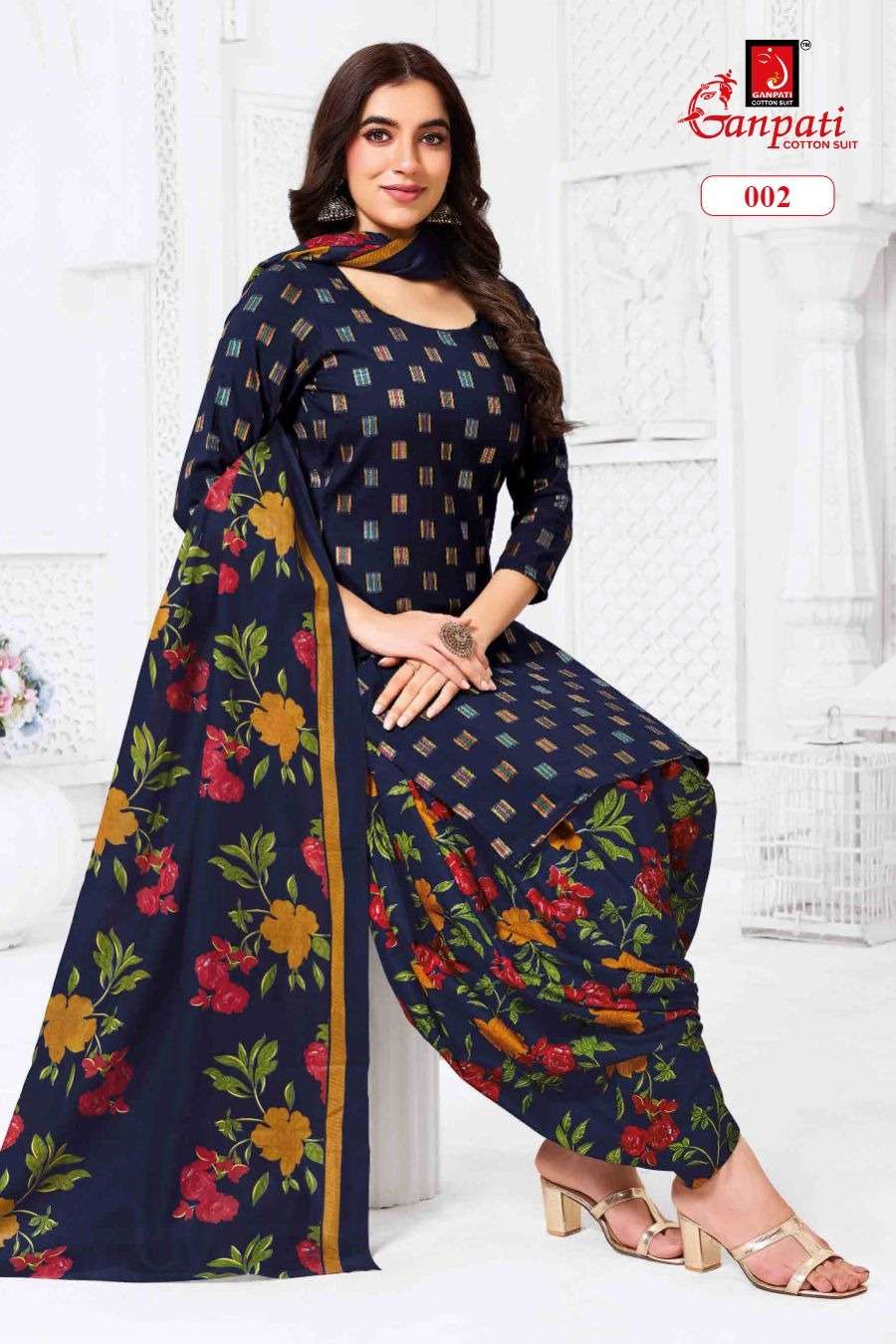Ganpati Kaju Katli Vol 1 Pure Cotton Salwar Suit Set - Amrah Wholesale