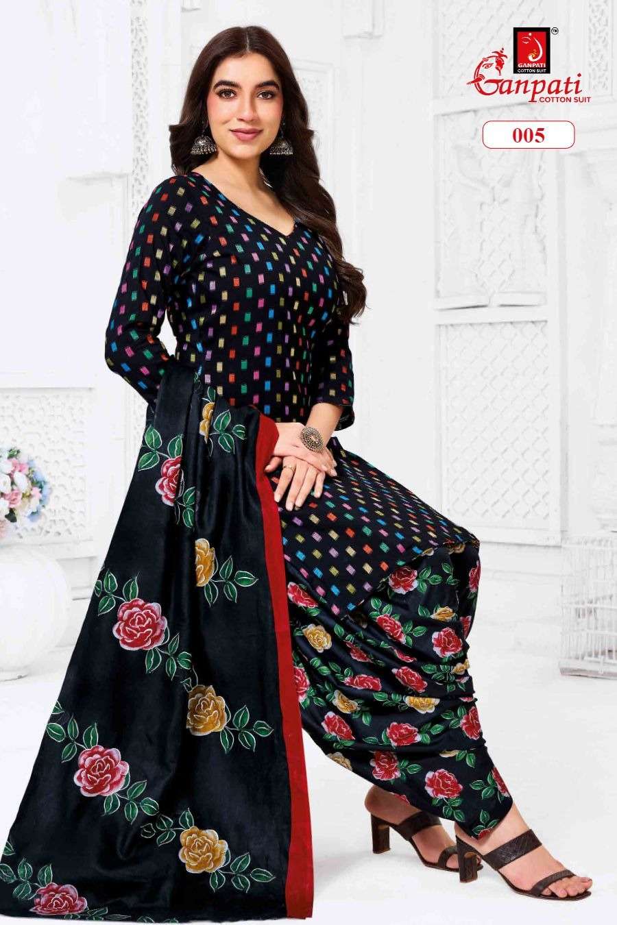 Ganpati Kaju Katli Vol 1 Pure Cotton Salwar Suit Set - Amrah Wholesale