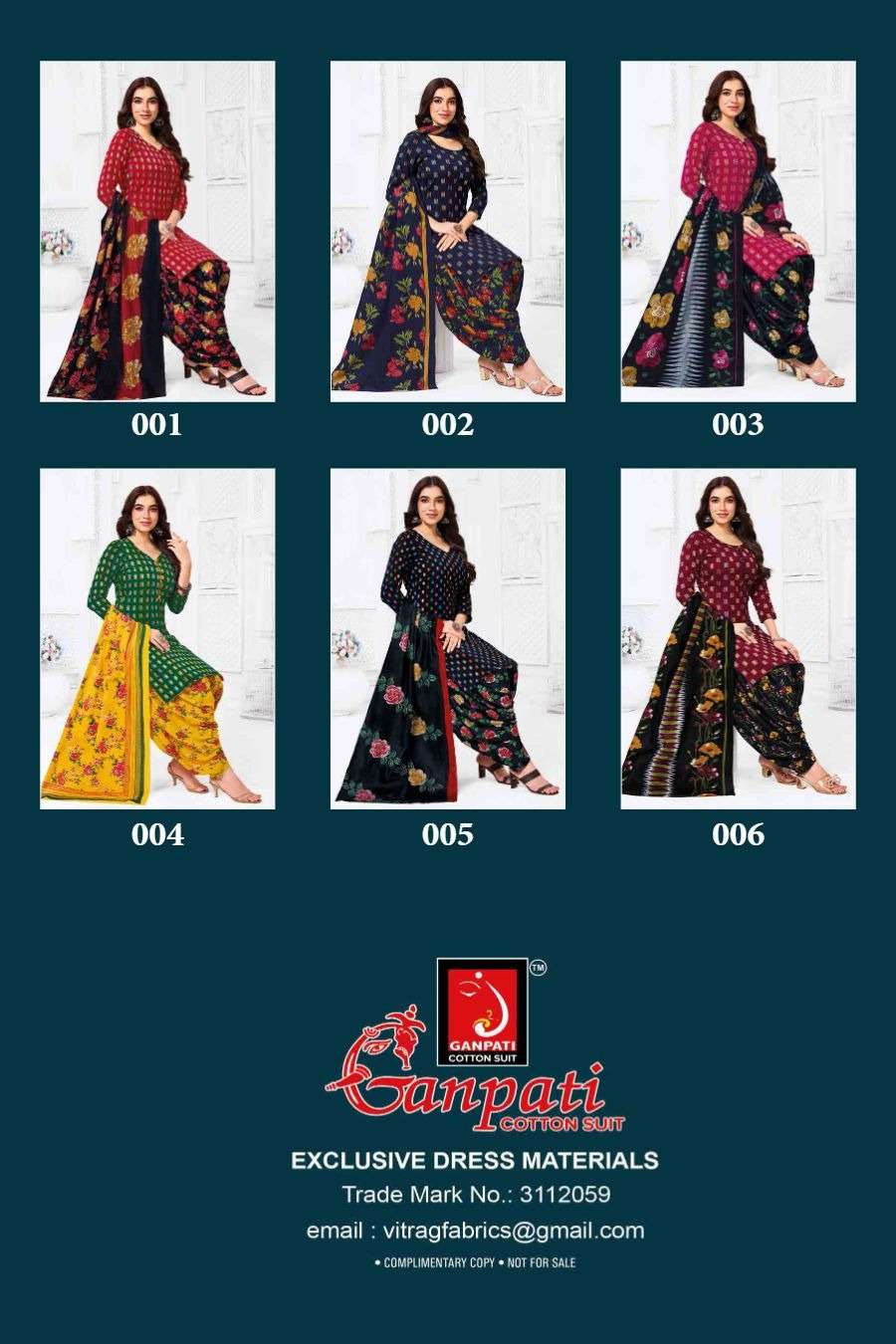 Ganpati Kaju Katli Vol 1 Pure Cotton Salwar Suit Set - Amrah Wholesale