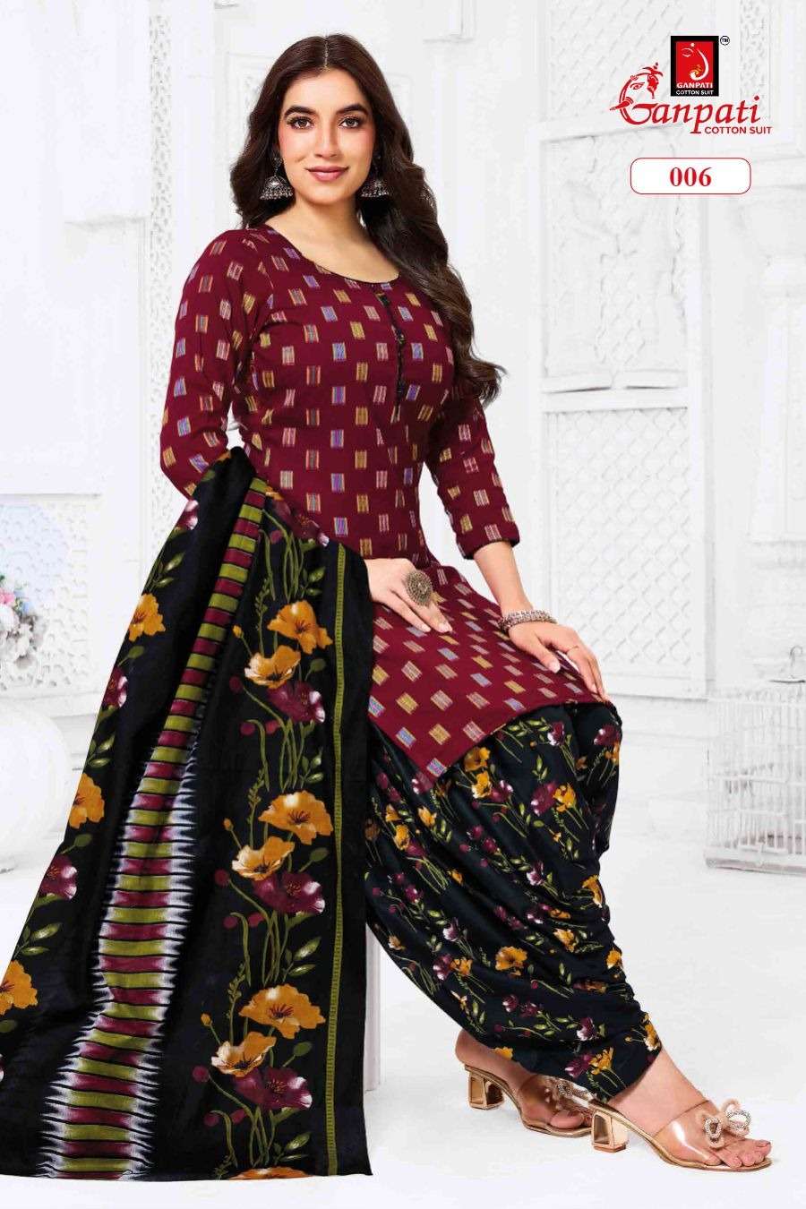 Ganpati Kaju Katli Vol 1 Pure Cotton Salwar Suit Set - Amrah Wholesale