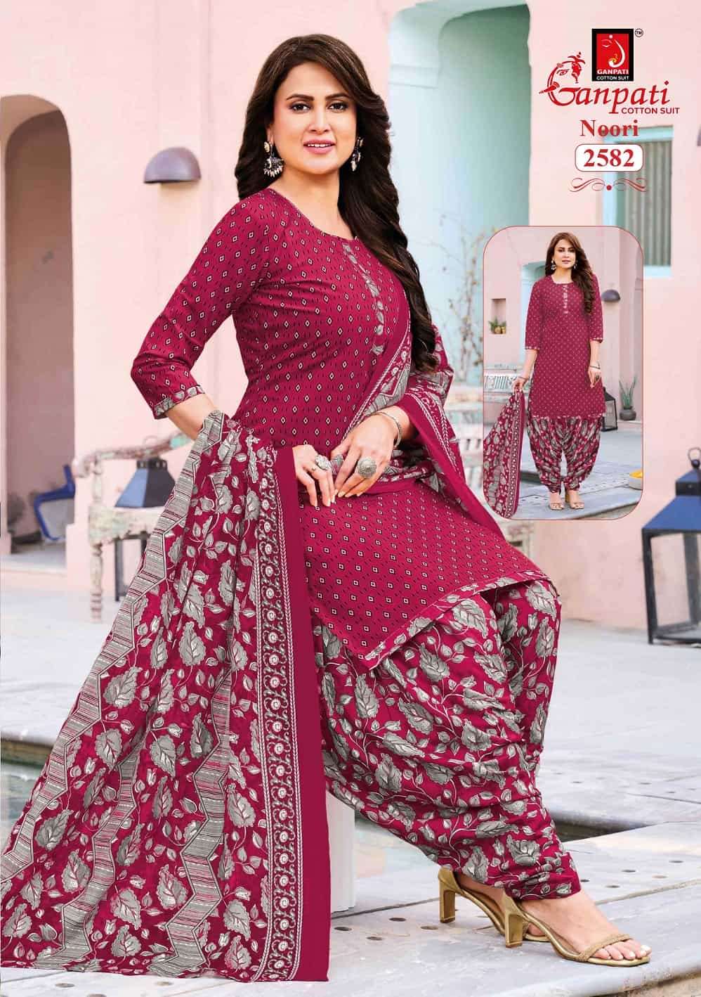 Ganpati Cotton Noori Patiyala Vol 14 Pure Cotton Dress Material