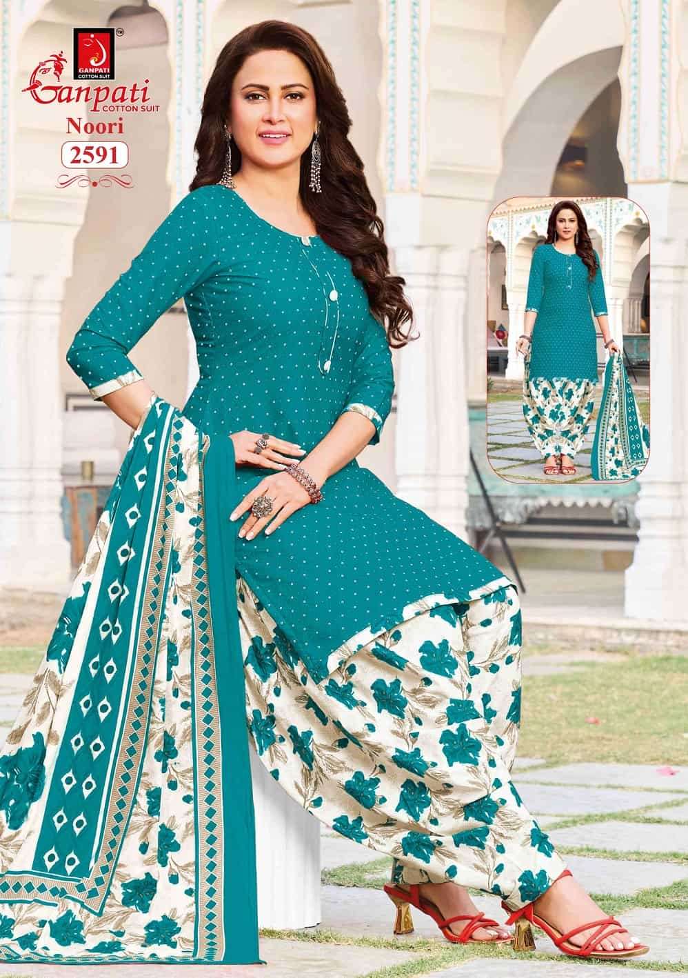 Ganpati Cotton Noori Patiyala Vol 14 Pure Cotton Dress Material