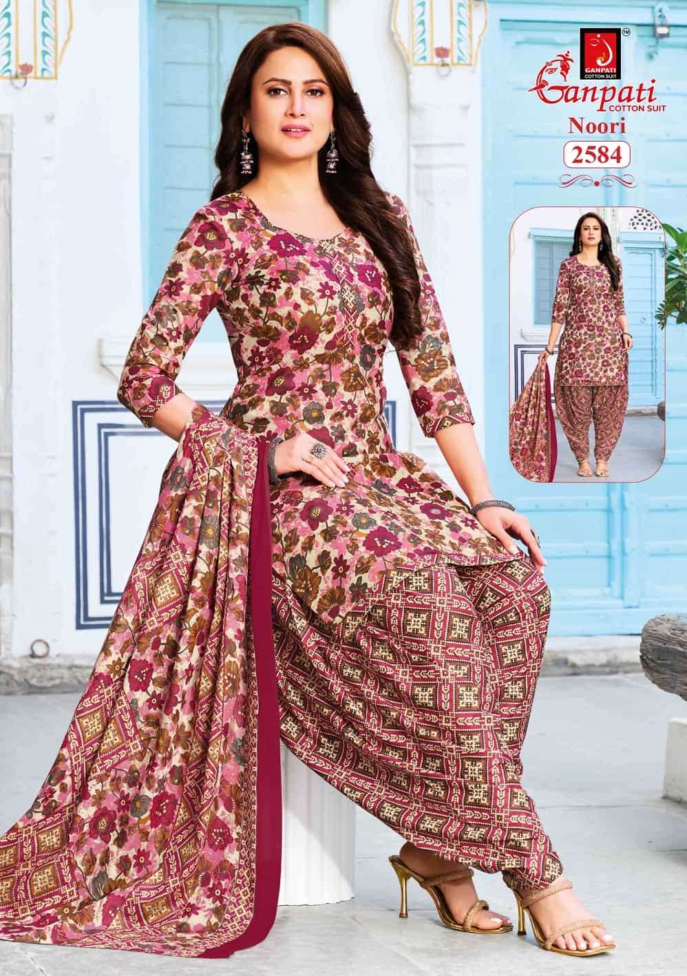 Ganpati Cotton Noori Patiyala Vol 14 Pure Cotton Dress Material