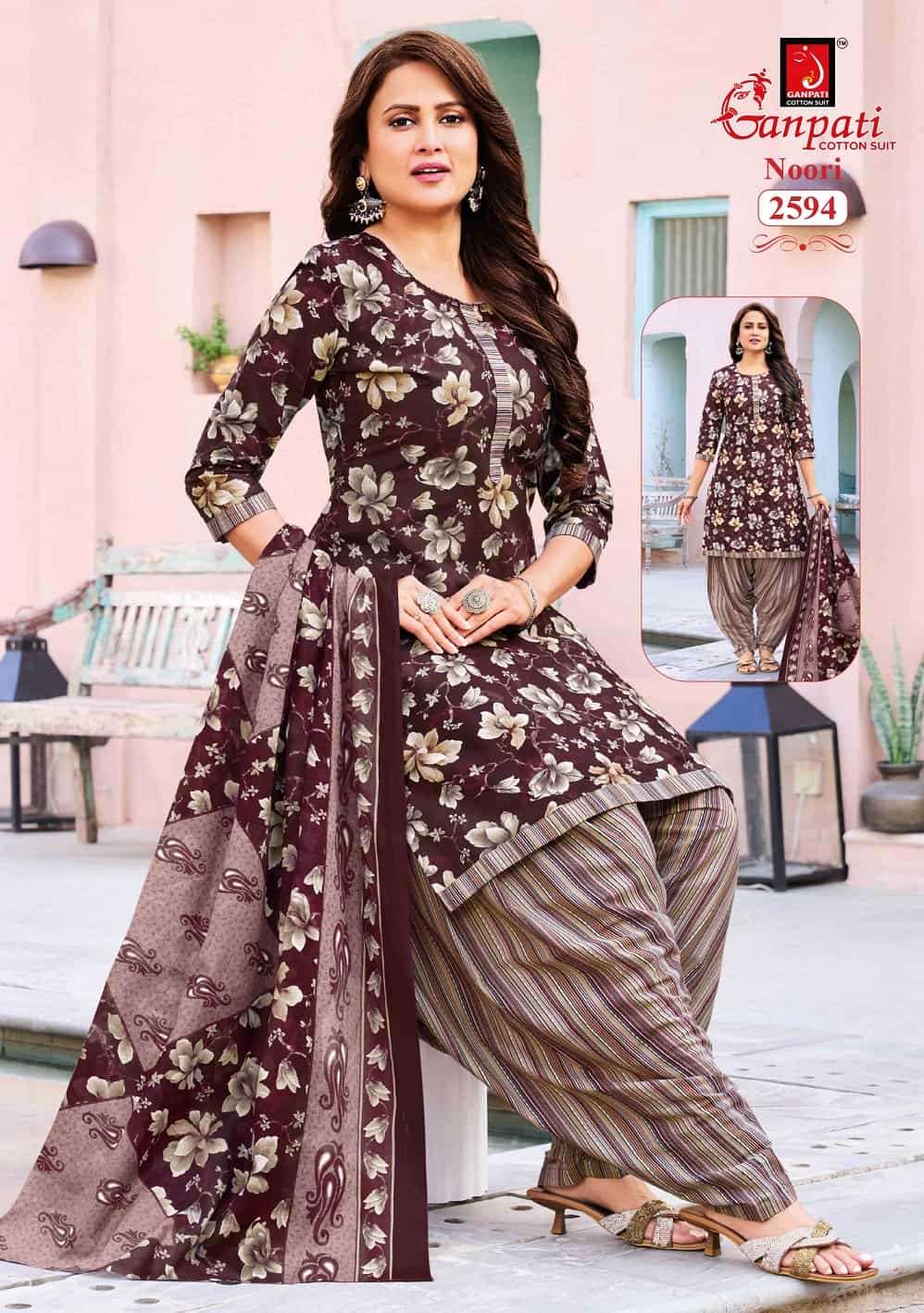 Ganpati Cotton Noori Patiyala Vol 14 Pure Cotton Dress Material