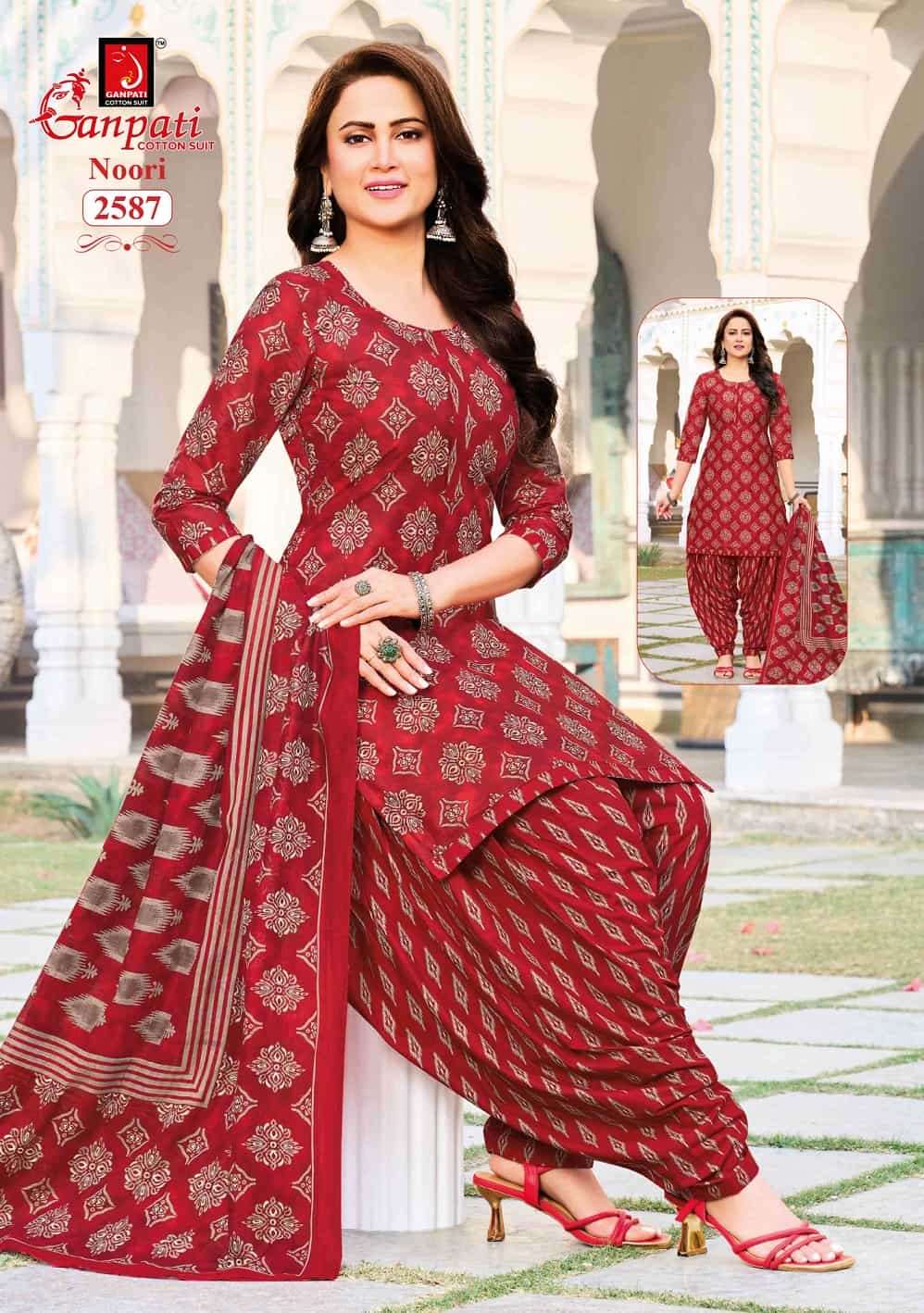 Ganpati Cotton Noori Patiyala Vol 14 Pure Cotton Dress Material