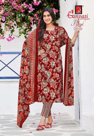 GANPATI PARUL Vol-15 Cotton Printed Stitched Suit Set
