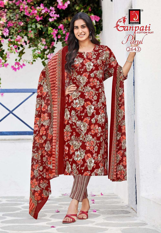 GANPATI PARUL Vol-15 Cotton Printed Stitched Suit Set