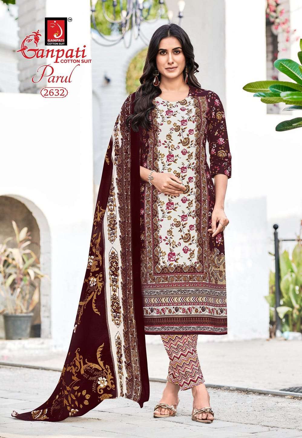 GANPATI PARUL Vol-15 Cotton Printed Stitched Suit Set