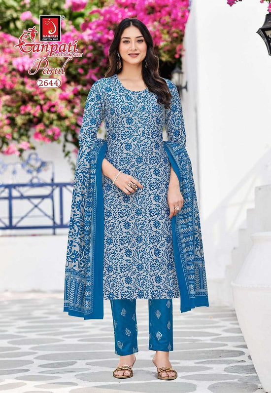 GANPATI PARUL Vol-15 Cotton Printed Stitched Suit Set