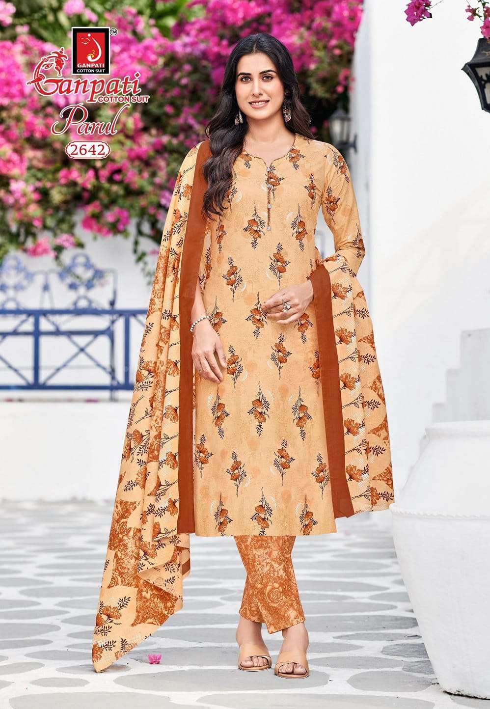 GANPATI PARUL Vol-15 Cotton Printed Stitched Suit Set