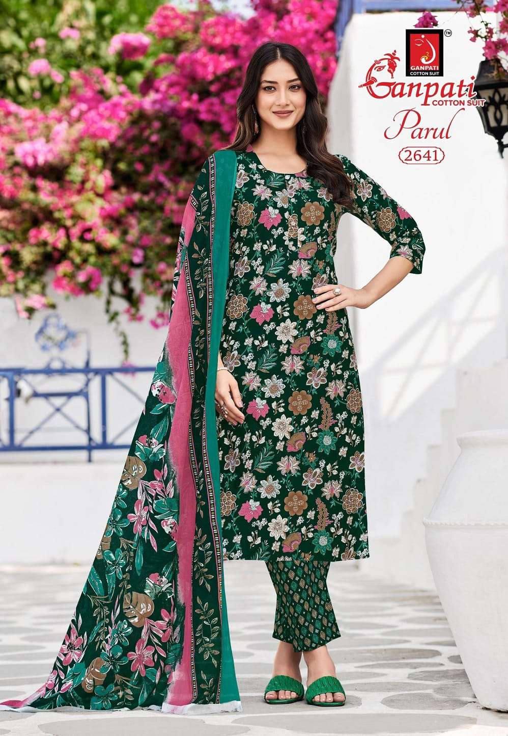 GANPATI PARUL Vol-15 Cotton Printed Stitched Suit Set