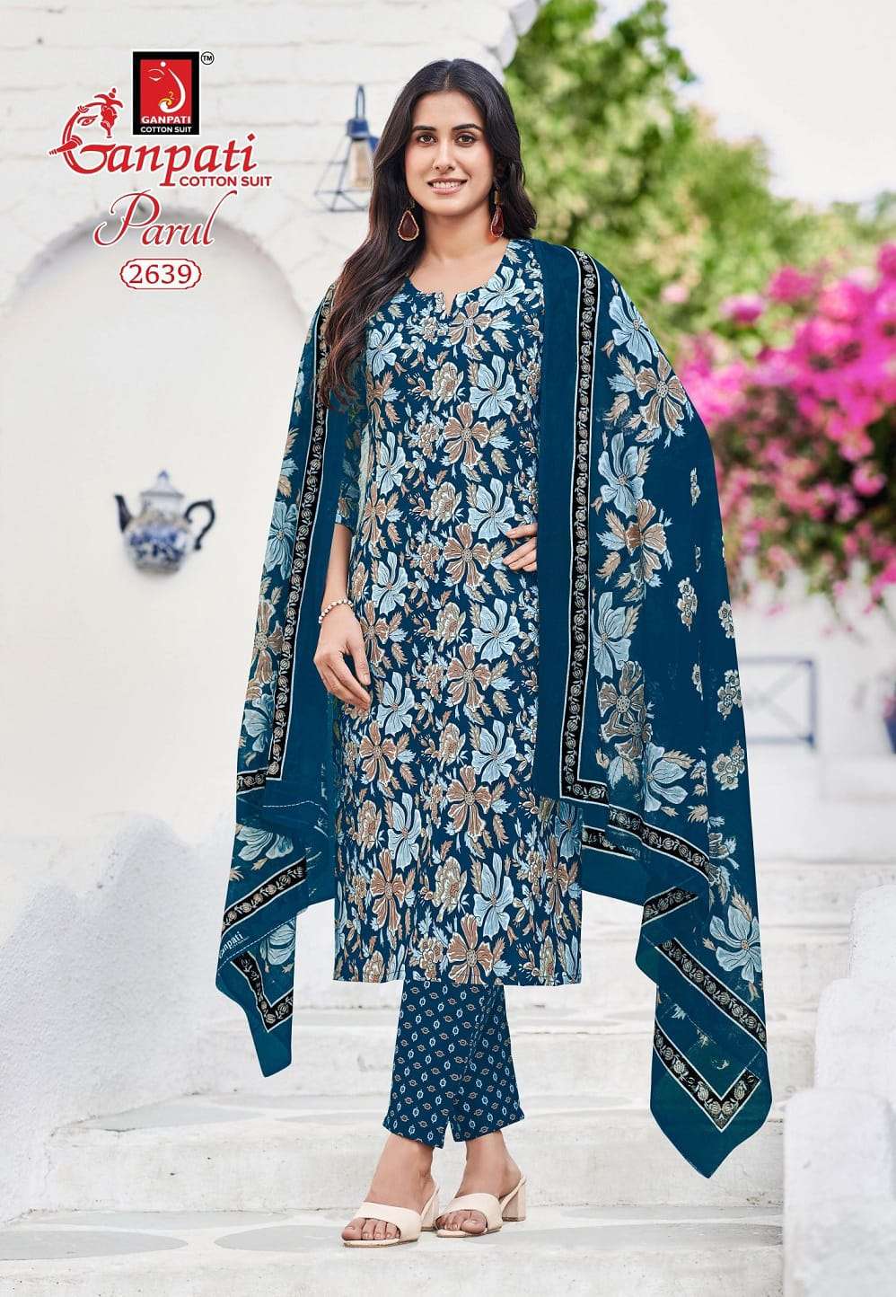 GANPATI PARUL Vol-15 Cotton Printed Stitched Suit Set