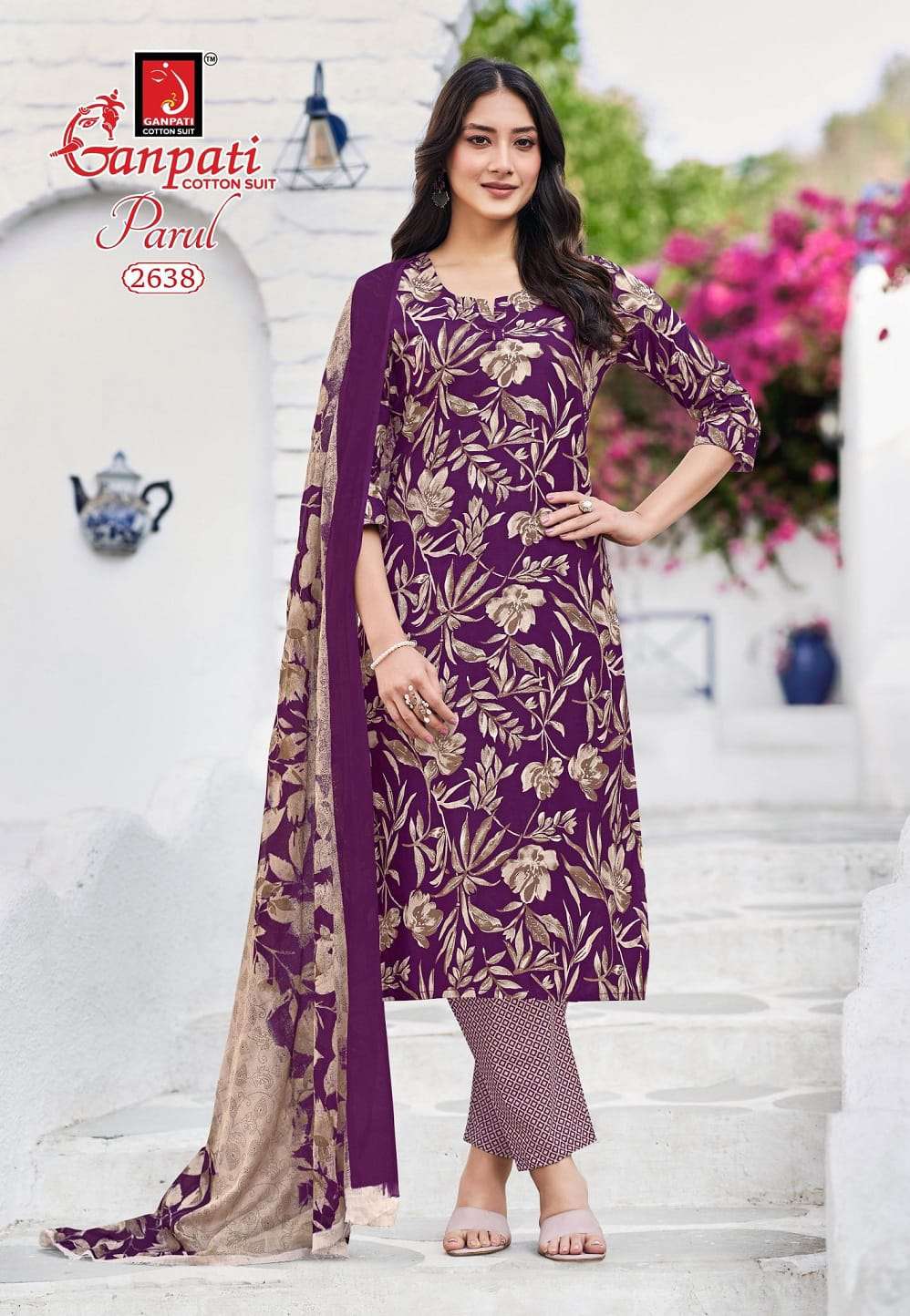 GANPATI PARUL Vol-15 Cotton Printed Stitched Suit Set