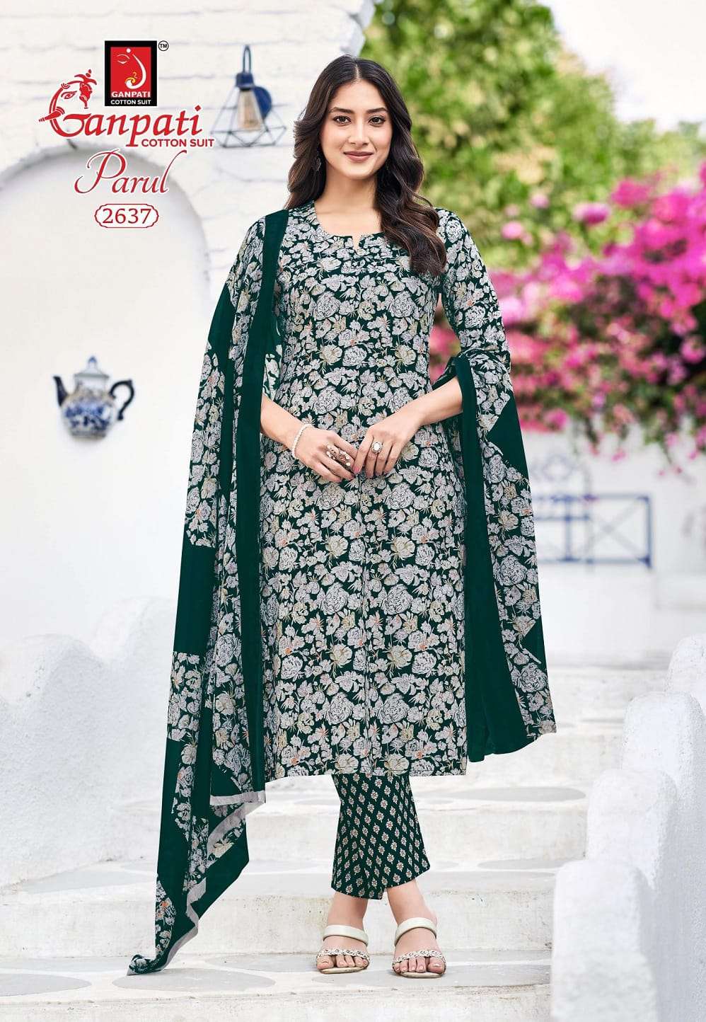 GANPATI PARUL Vol-15 Cotton Printed Stitched Suit Set
