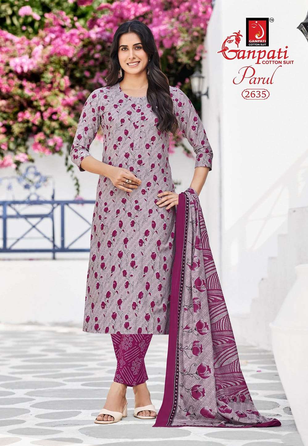 GANPATI PARUL Vol-15 Cotton Printed Stitched Suit Set
