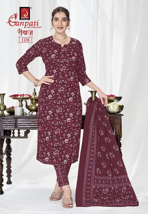 Ganpati Riwaz Vol-2 Cotton Printed Unstitched Salwar Suit Material