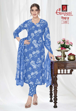 Ganpati Riwaz Vol-2 Cotton Printed Unstitched Salwar Suit Material