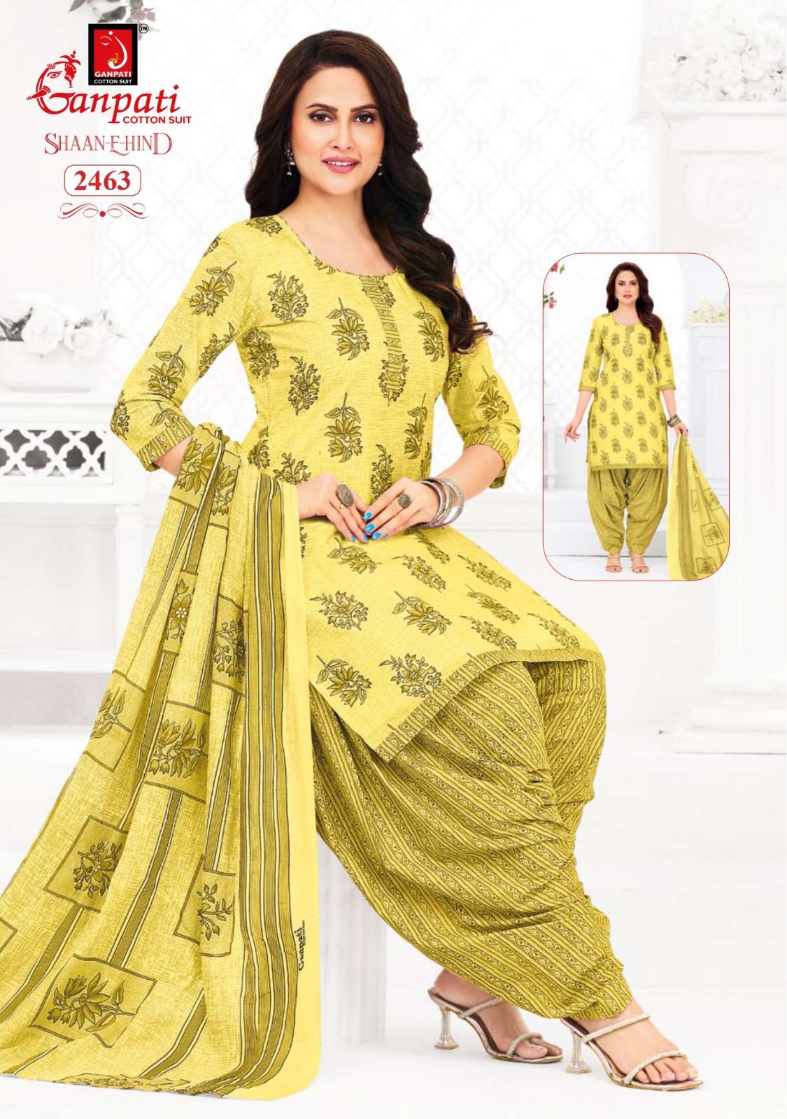 Ganpati Shaan-E-Hind Cotton Printed Dress Material