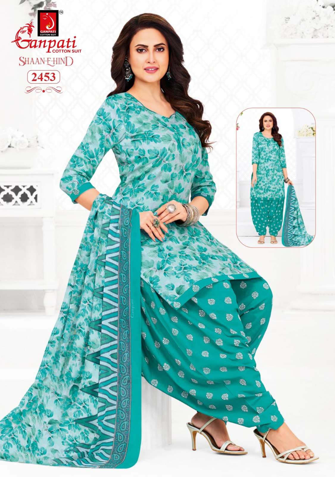 Ganpati Shaan-E-Hind Cotton Printed Dress Material