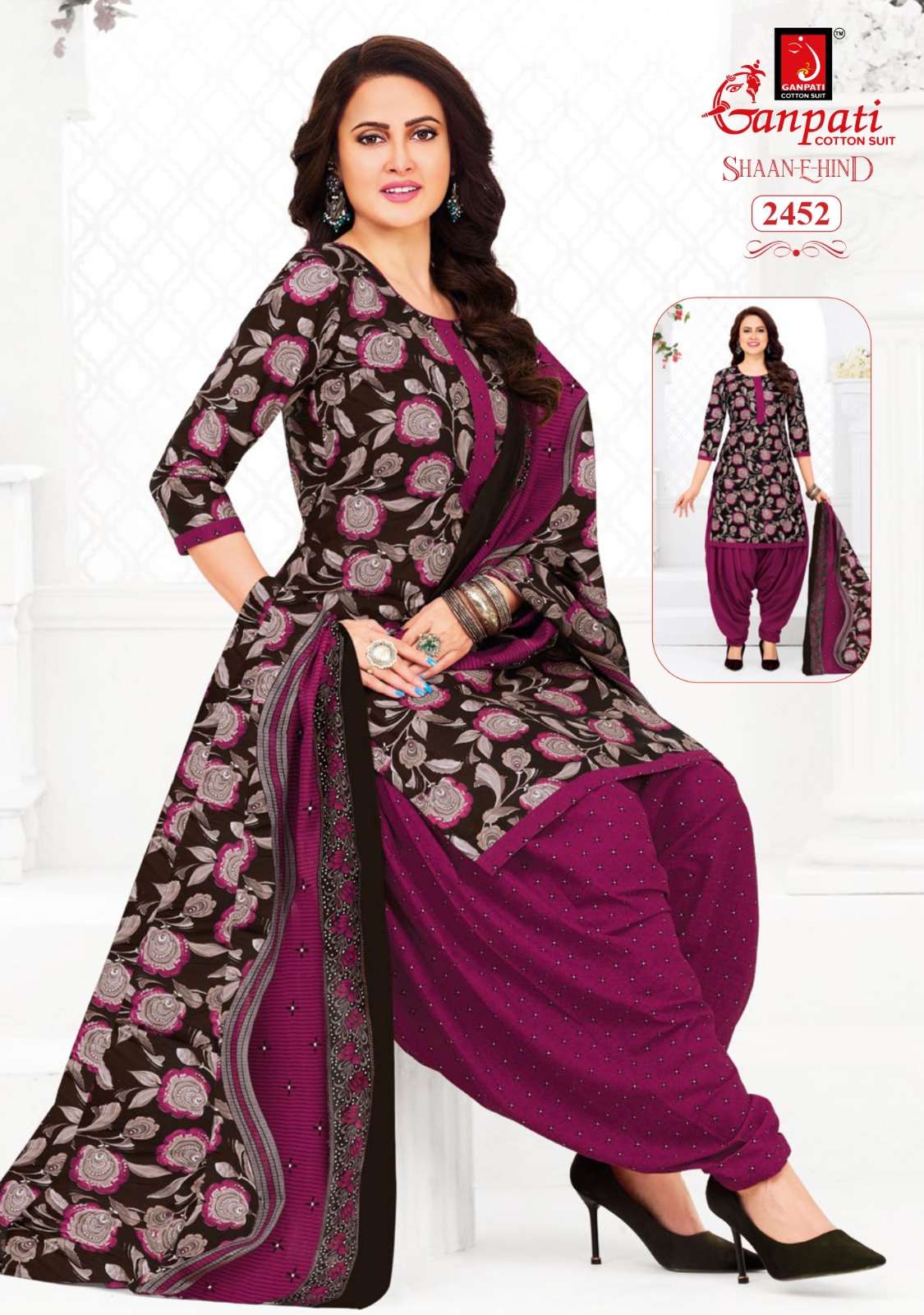 Ganpati Shaan-E-Hind Cotton Printed Dress Material