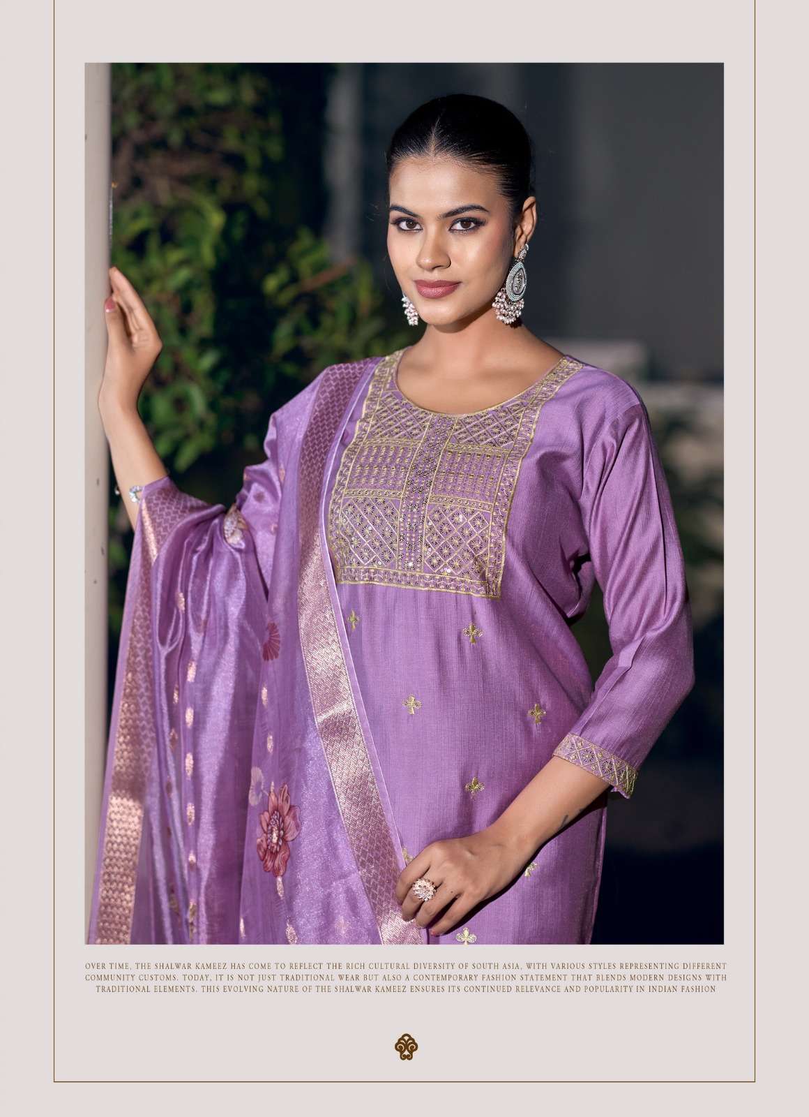 Girnar Bhrithi Vol 1 Vertican Embroidered Kurti Pant Dupatta Set