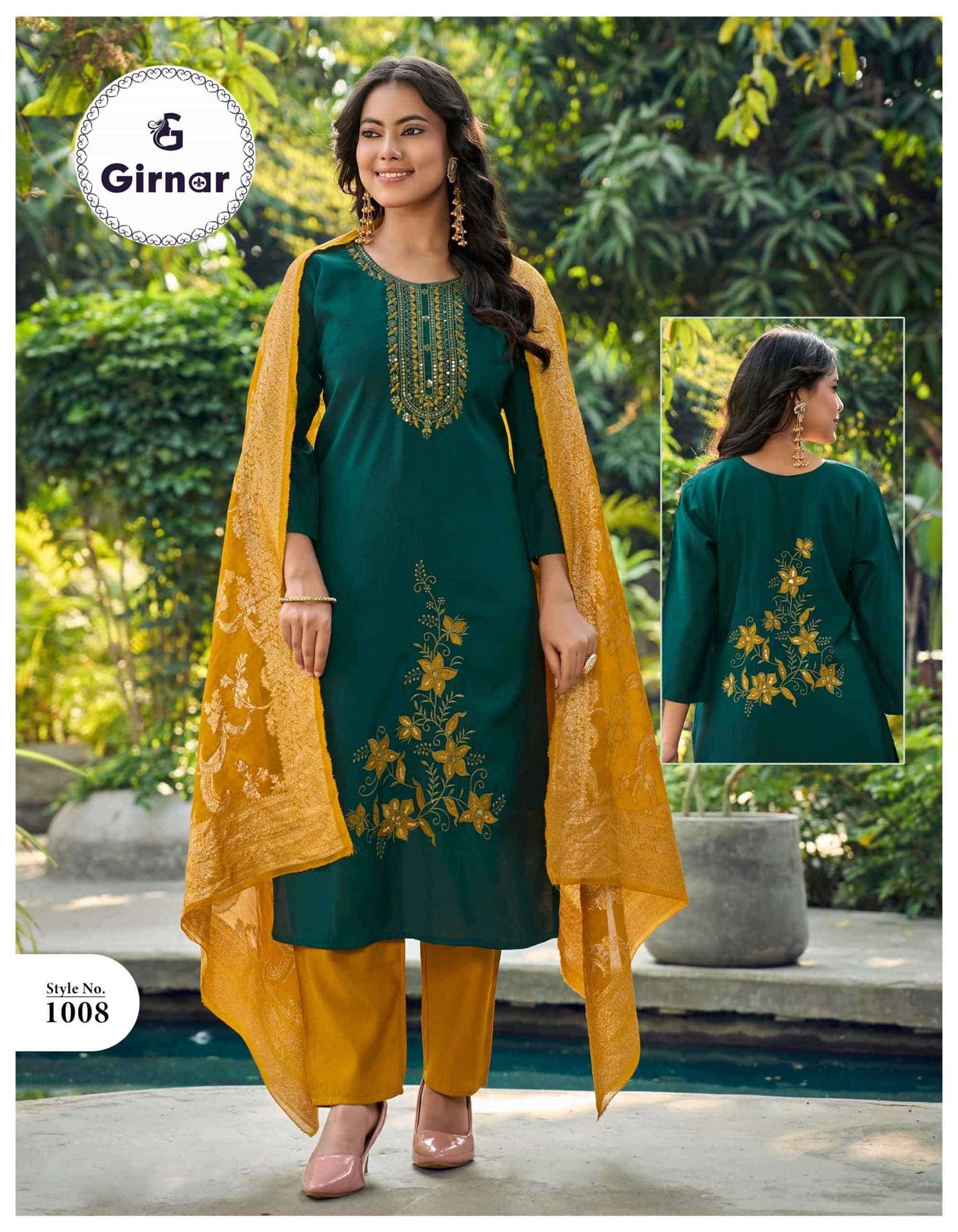 Girnar Khushi Vol 1 Roman Embroidered Salwar Suit Set