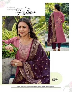 Girnar Khushi Vol 1 Roman Embroidered Salwar Suit Set