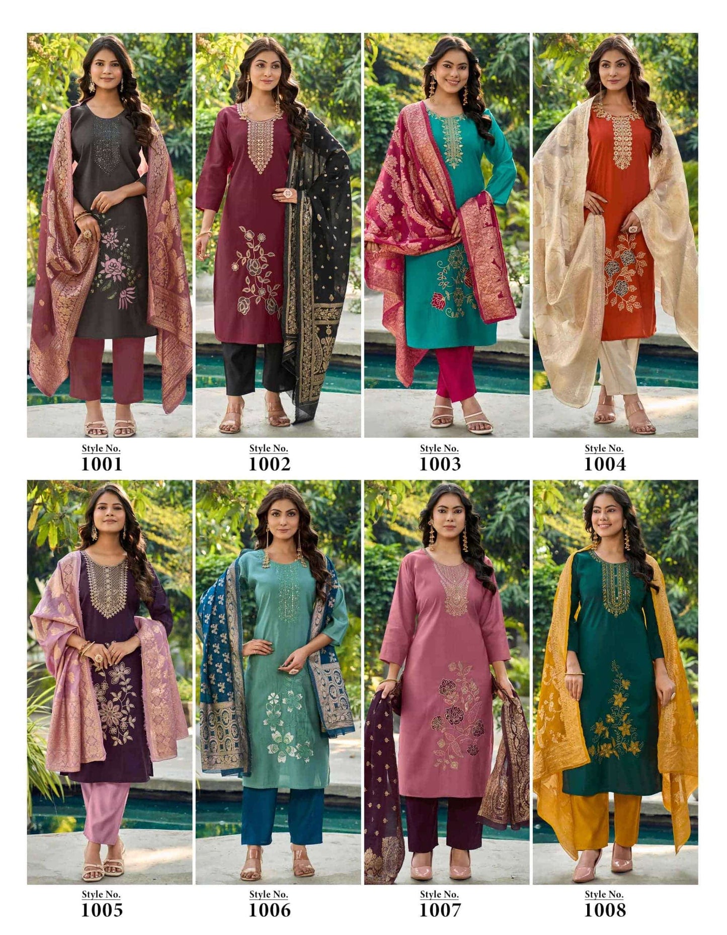 Girnar Khushi Vol 1 Roman Embroidered Salwar Suit Set