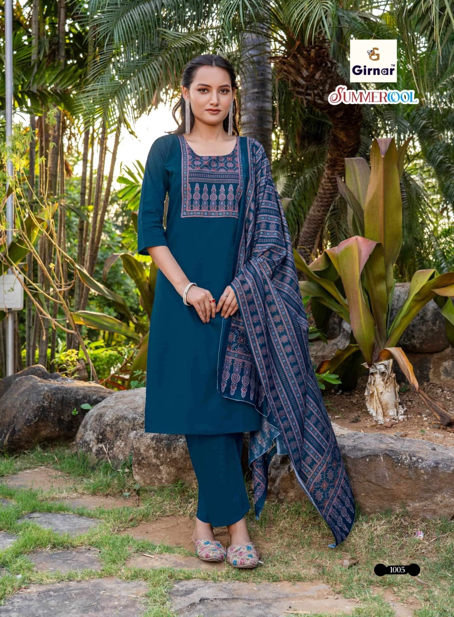 Girnar Summer Cool Vol 1 Dhabhu Cotton Salwar Suit Set - Amrah Wholesale