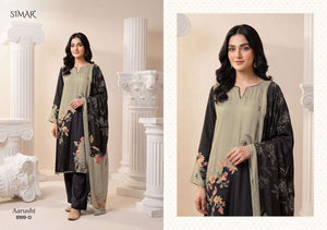 Glossy Aarushi Pure Viscose Organza Dress Material - Amrah Wholesale