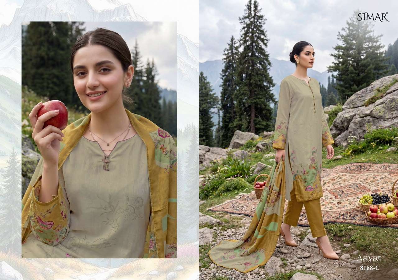 Glossy Aayat Premium Organza Digital Print Dress Material