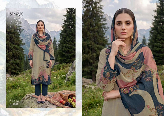 Glossy Aayat Premium Organza Digital Print Dress Material