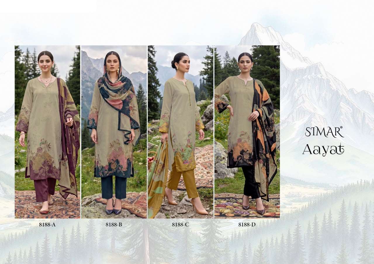 Glossy Aayat Premium Organza Digital Print Dress Material