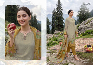 Glossy Aayat Premium Organza Digital Print Dress Material - Amrah Wholesale