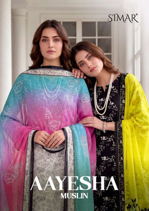 Glossy Aayesha Muslin Digital Printed Dress Material