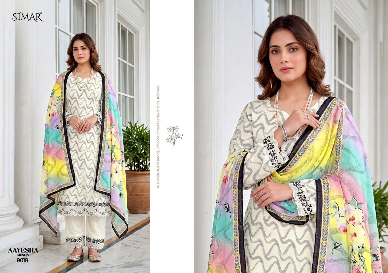 Glossy Aayesha Muslin Digital Printed Dress Material