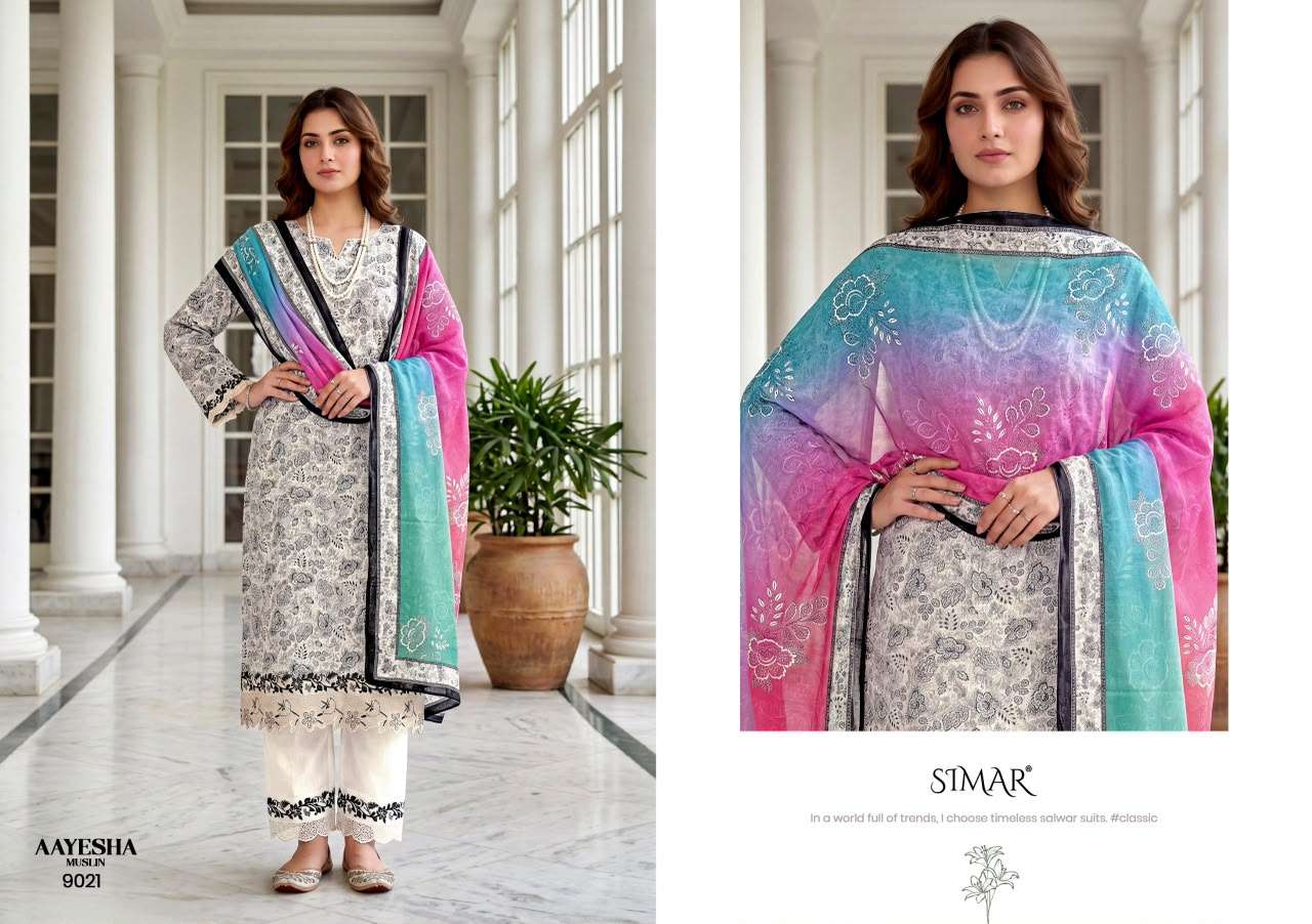 Glossy Aayesha Muslin Digital Printed Dress Material