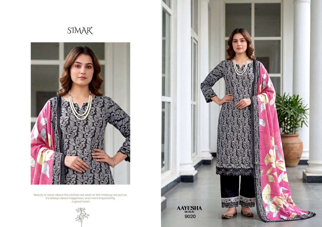 Glossy Aayesha Muslin Digital Printed Dress Material