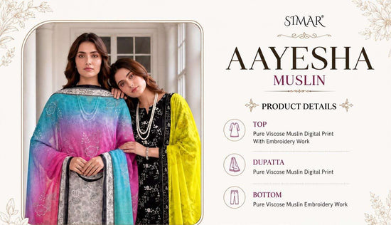 Glossy Aayesha Muslin Digital Printed Dress Material