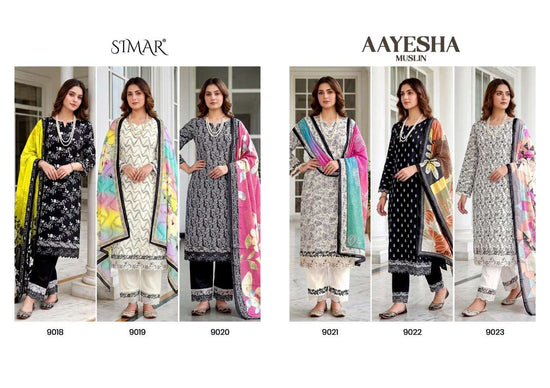 Glossy Aayesha Muslin Digital Printed Dress Material