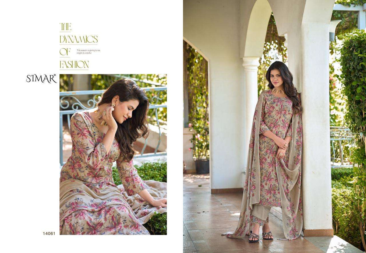 Glossy Simar Alfaaz Mal Aari Dress Material - Amrah Wholesale