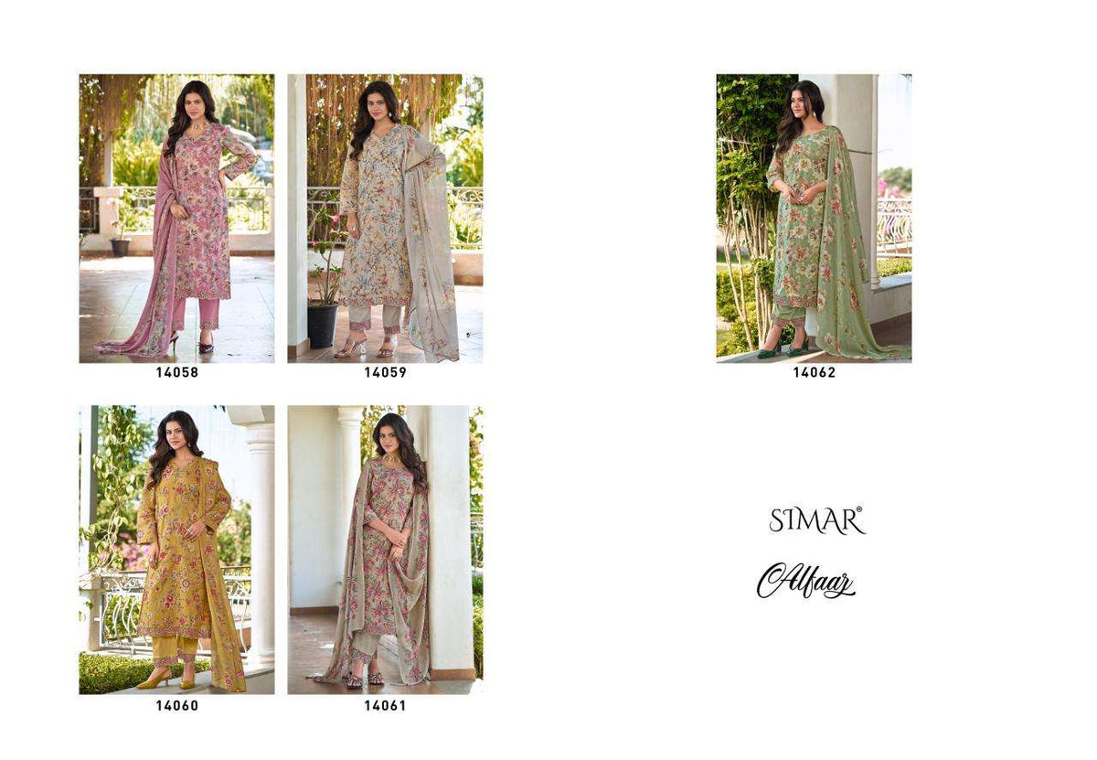 Glossy Simar Alfaaz Mal Aari Dress Material - Amrah Wholesale