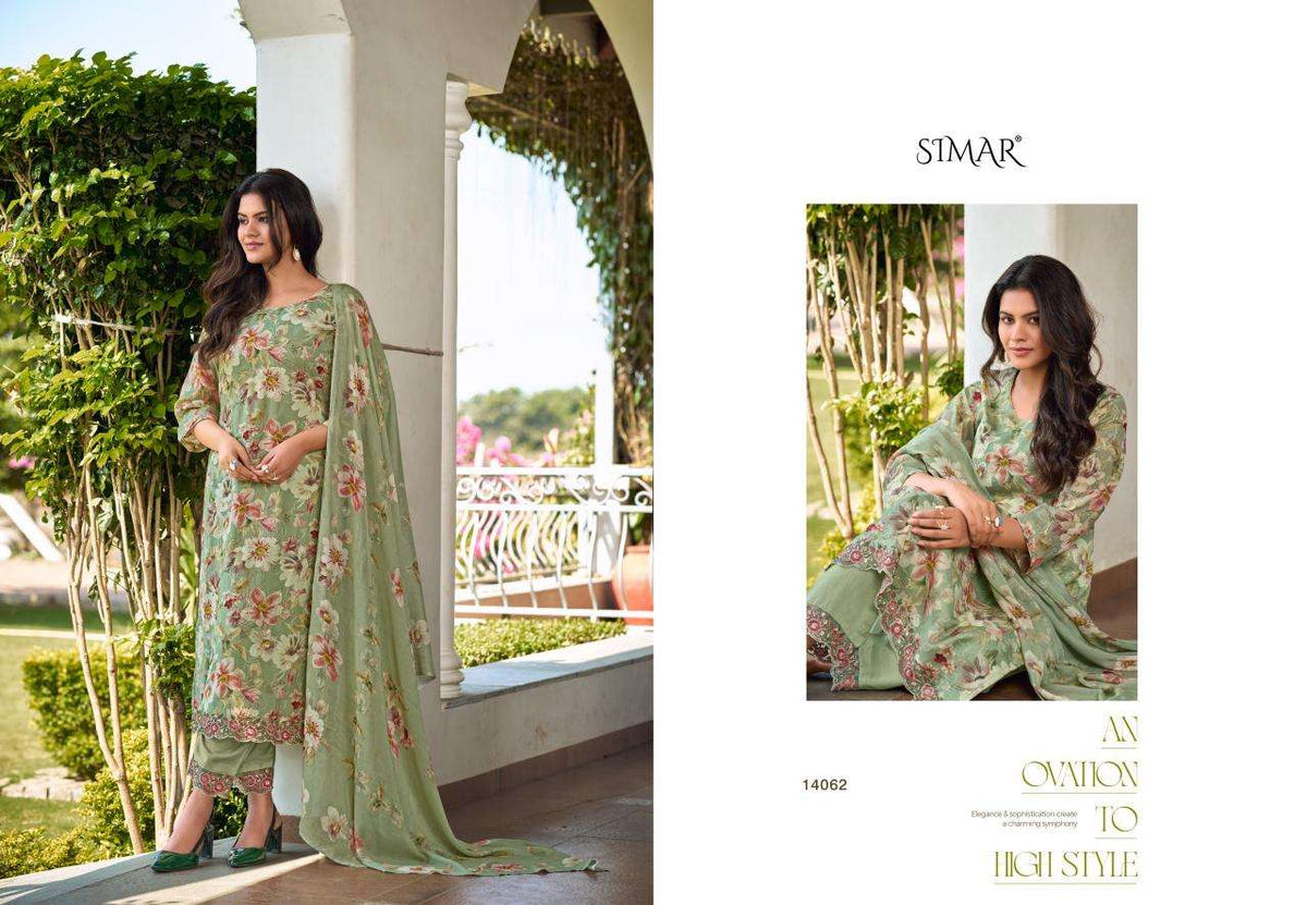 Glossy Simar Alfaaz Mal Aari Dress Material - Amrah Wholesale