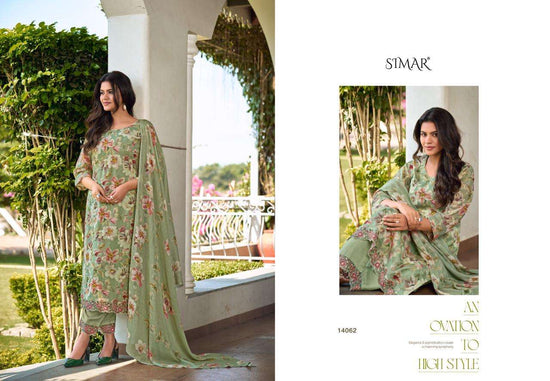 Glossy Simar Alfaaz Mal Aari Dress Material - Amrah Wholesale