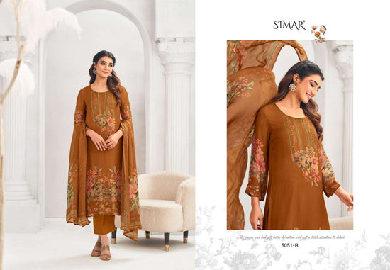 Glossy Ariana 5051 Designer Digital Print Unstitched Dress Material - Amrah Wholesale